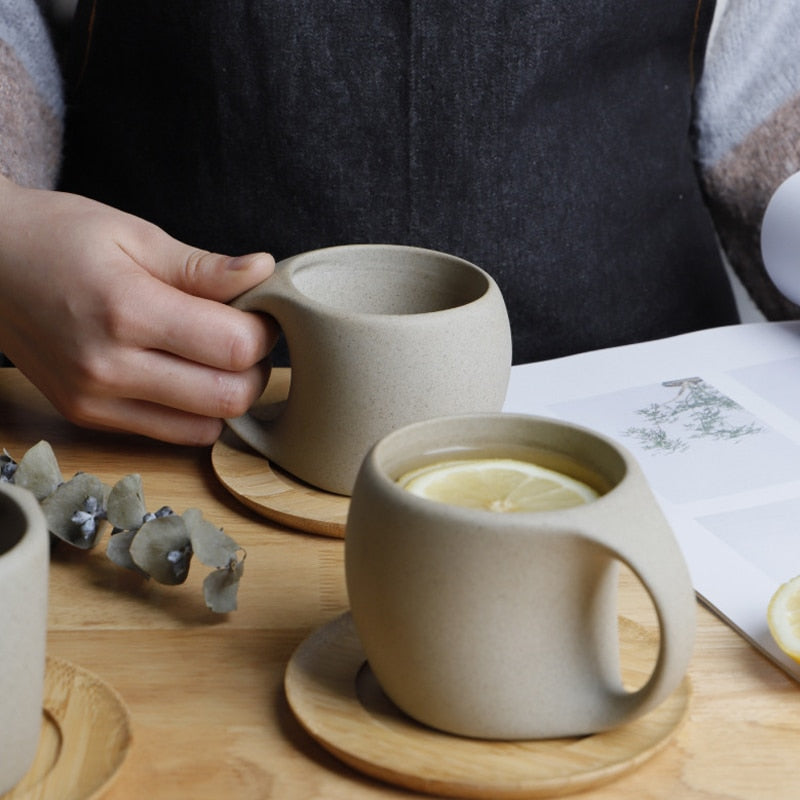 Nordic Style Ceramic Mugs With Triangular Handles – Terra Powders