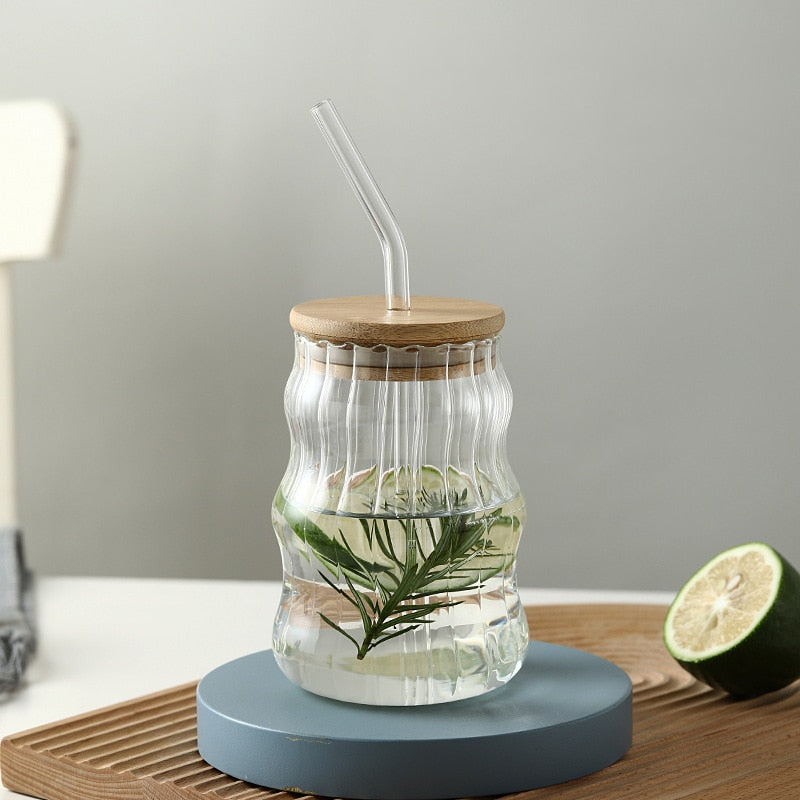 Stainless Steel Prismatic Tumbler With Straw