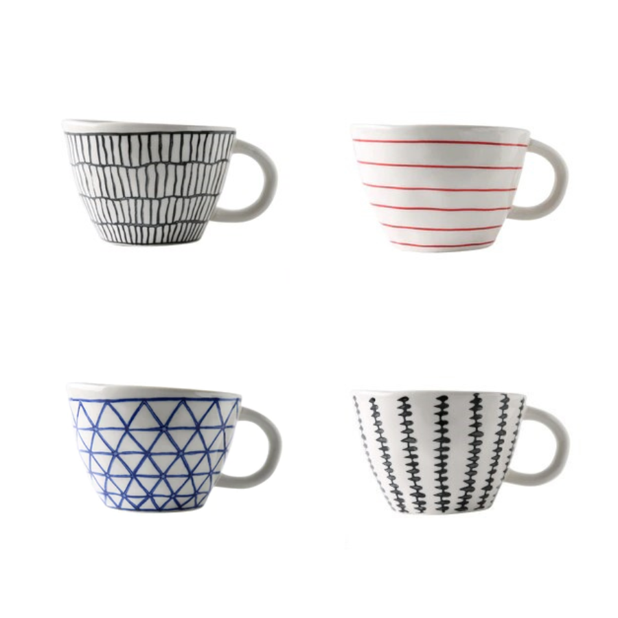 Nordic Style Ceramic Mugs With Triangular Handles – Terra Powders