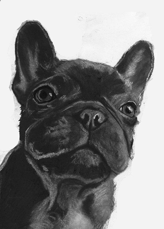 French bulldog art print, Frenchie gift,Frenchie Art, Black frenchie