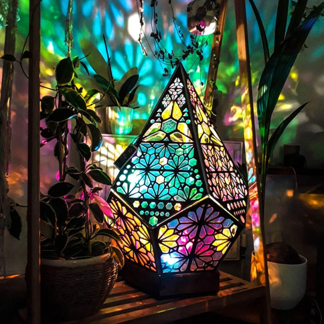 stained glass projection lamp