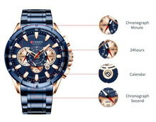 Load image into Gallery viewer, Man Watch mannen Horloge Mode Sport Chronograph  Topmerk Luxe Quartz
