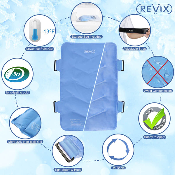 REVIX Full Back Ice Pack for Pain Relief Reusable Large Ice Pack ...