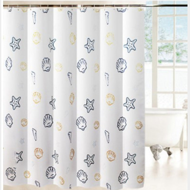 Ocean Print Waterproof Shower Curtain 180*180cm