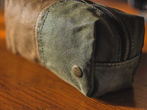 Waxed Canvas Dopp Kit