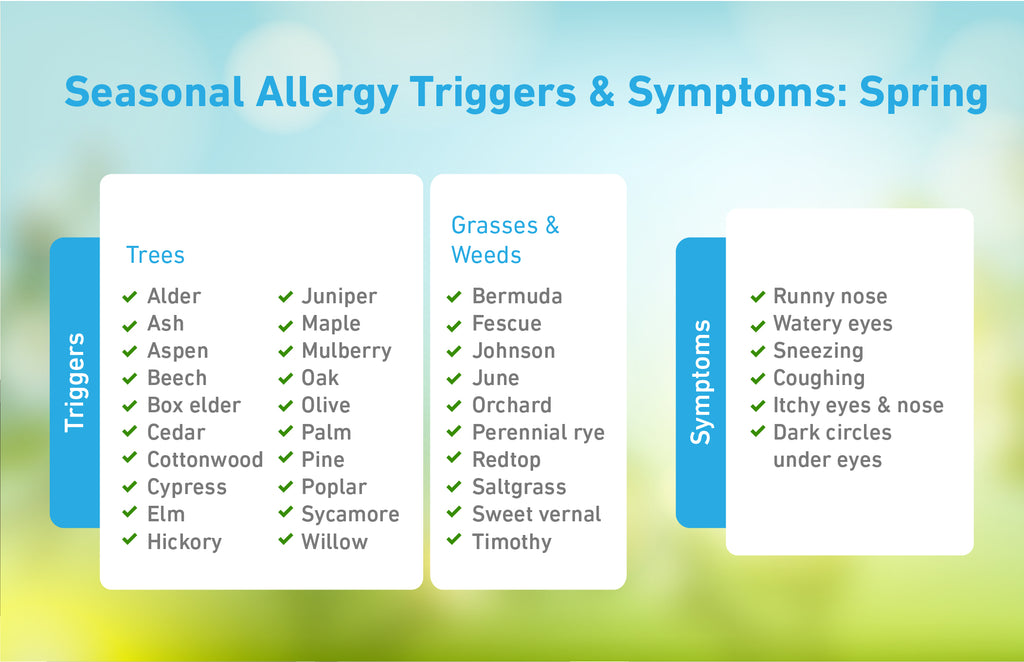 spring seasonal allergies triggers and symptoms