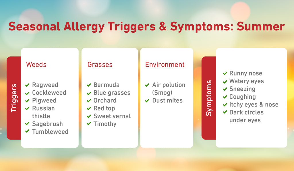 summer seasonal allergies triggers and symptoms 