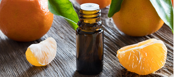 oil bottle with tangerines