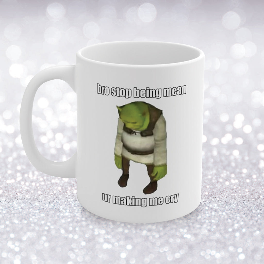 Funny Shrek Up Meme Coffee Ceramic Mug