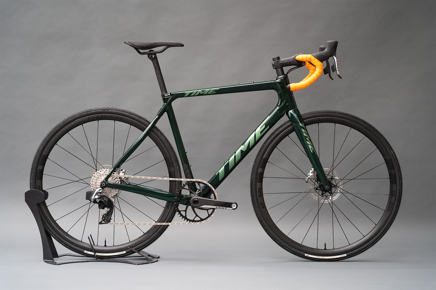 a forest green time adhx bike