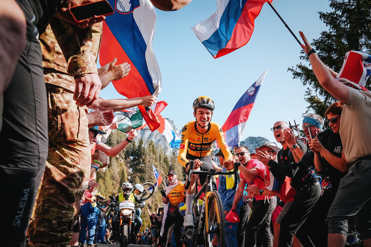 Sepp riding to the Red Jersey in the Vuelta a Espana