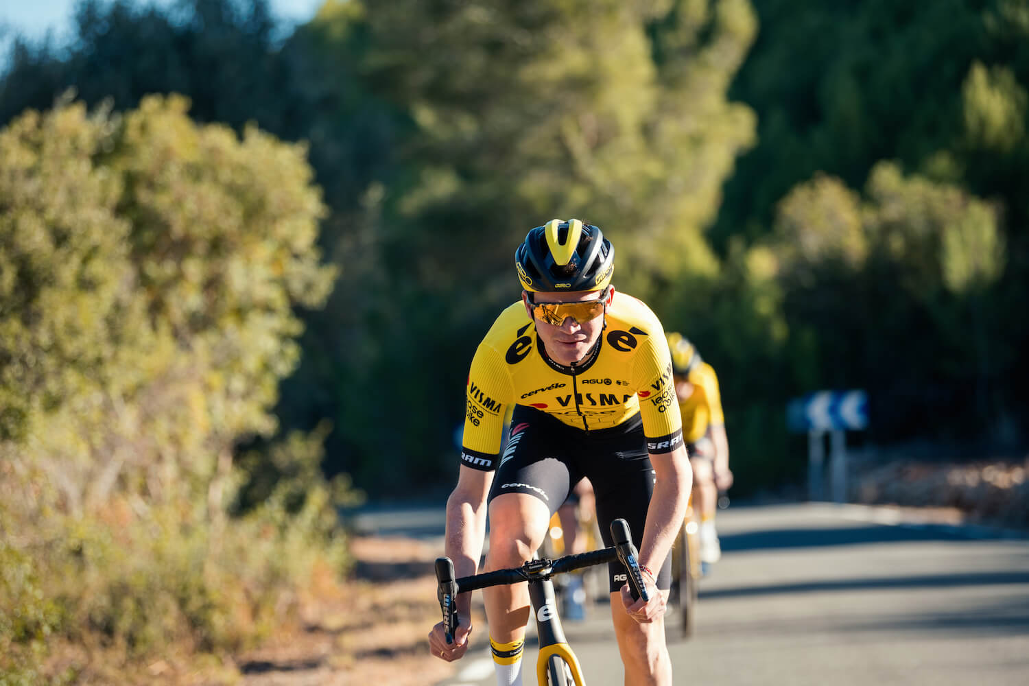 Sepp Kuss riding a Cervelo R5