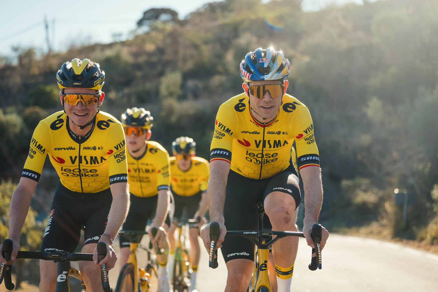 Sepp riding with good friend Wout van Aert