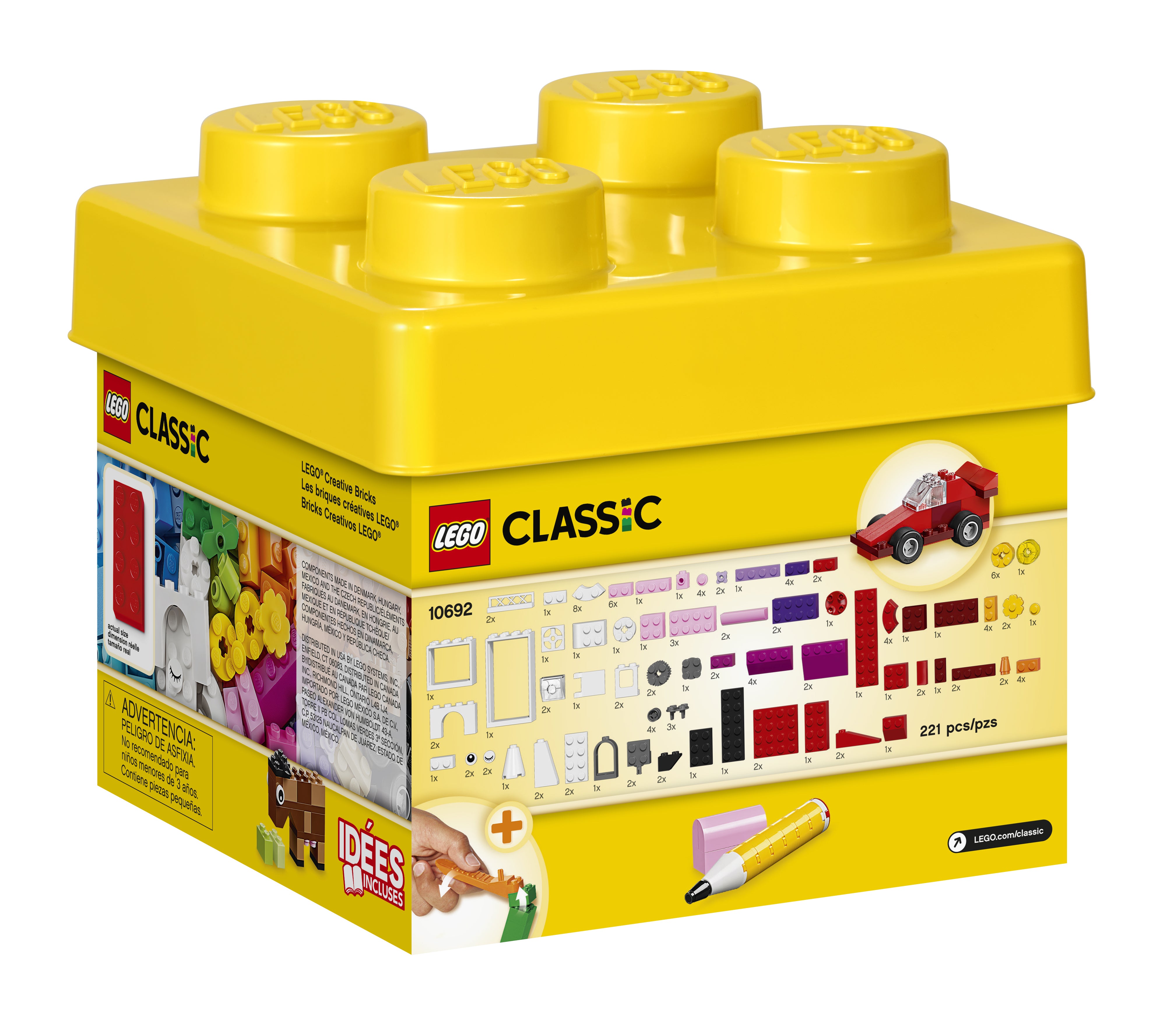 lego 10692 classic creative bricks set with storage box