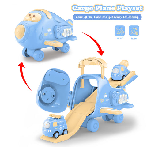 Blue Cargo Airplane Set