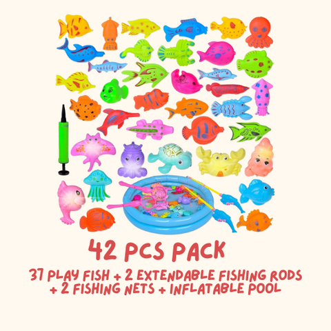 Fun Little Toys - Magnetic Fishing Toys: 42 Pieces
