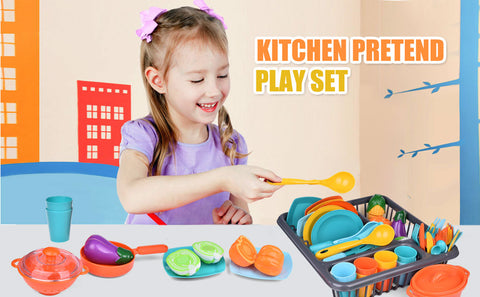 Kid Kitchenware Set l Grocery Playset for Toddlers l PopFun