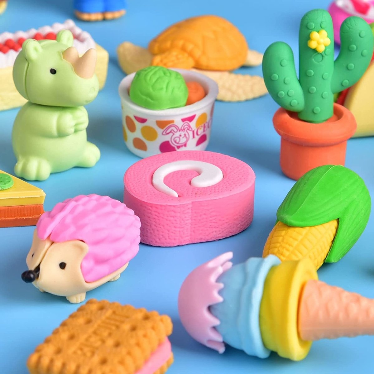70PCS Animal Eraser Puzzle Erasers for Kids Classroom Party