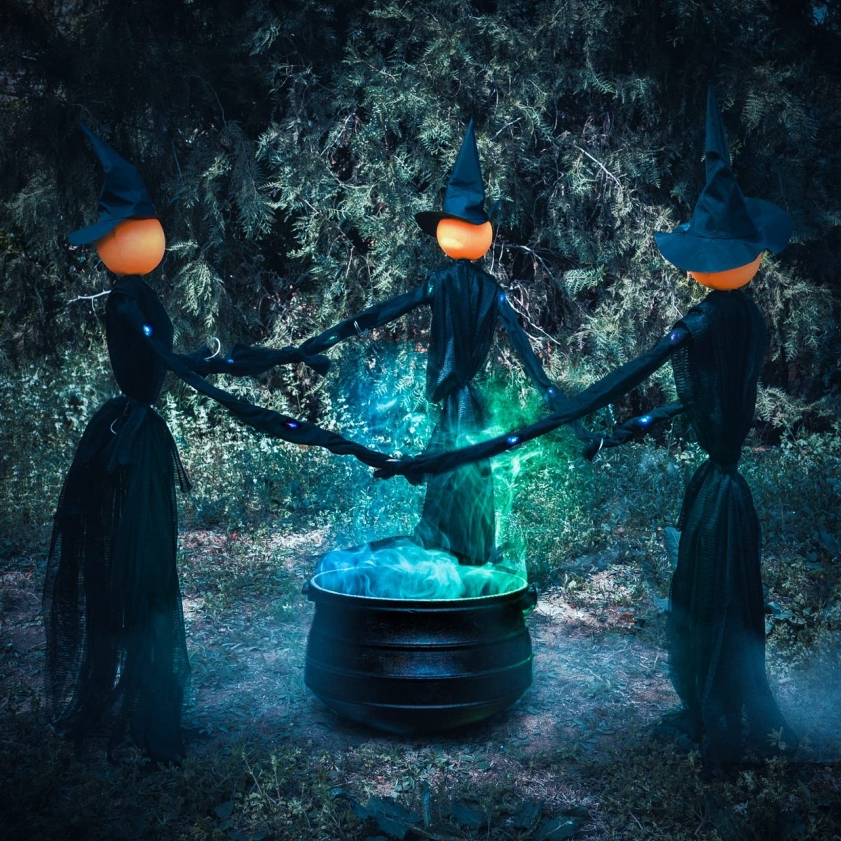 LED Hand Holding Halloween Witch Decor 3 pcs