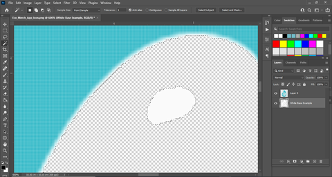 Simulating a base white layer for Kornit DTG