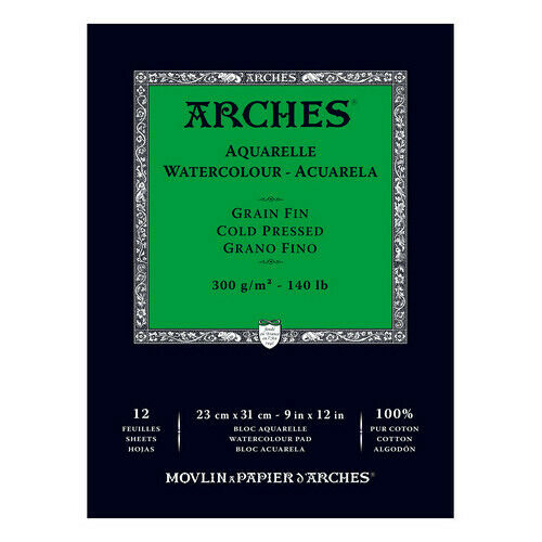 Arches 90lbs Hot Press Watercolor Paper 22 x 30 - Natural