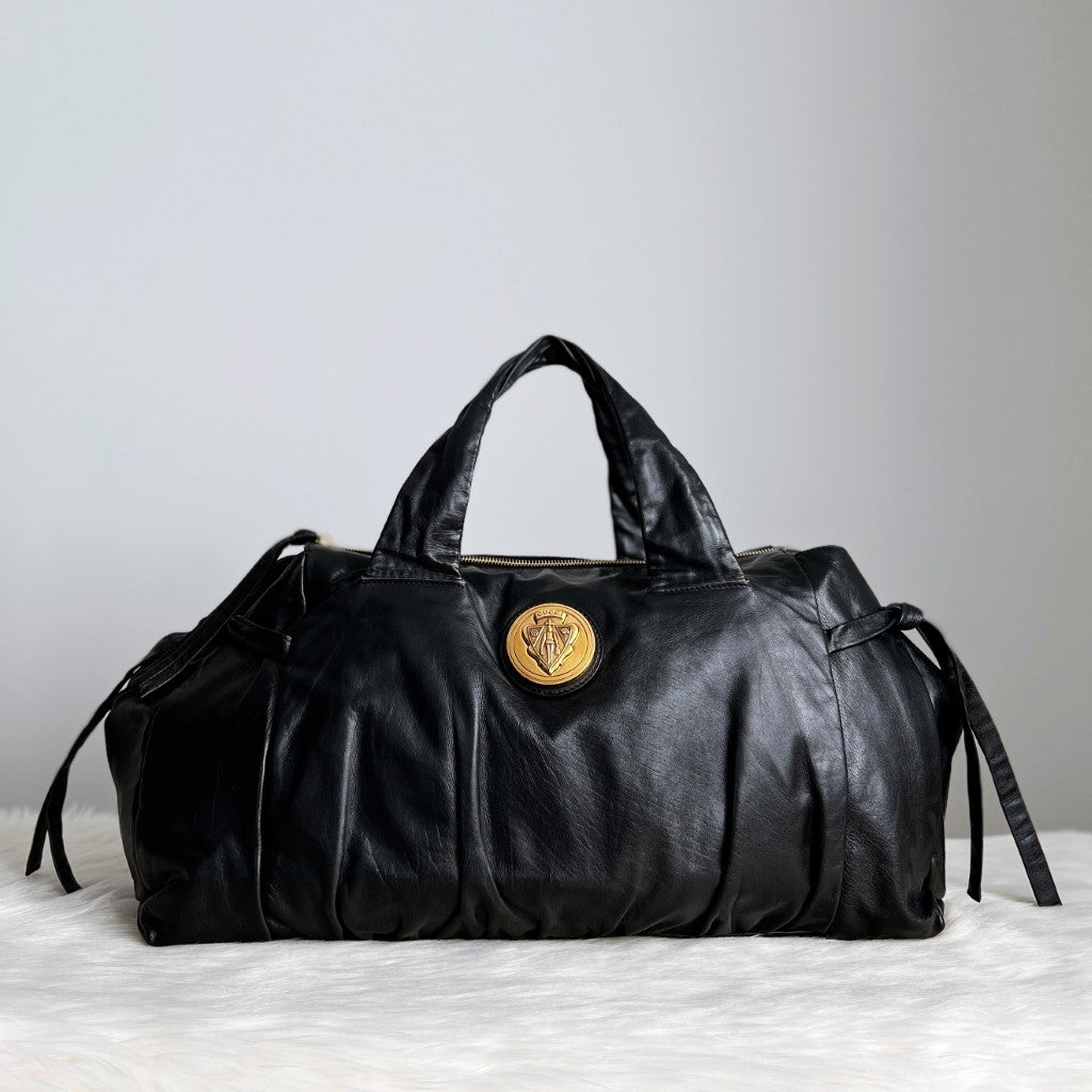 Gucci Classic Black Leather Hysteria Large Shoulder Bag – Luxury Trade
