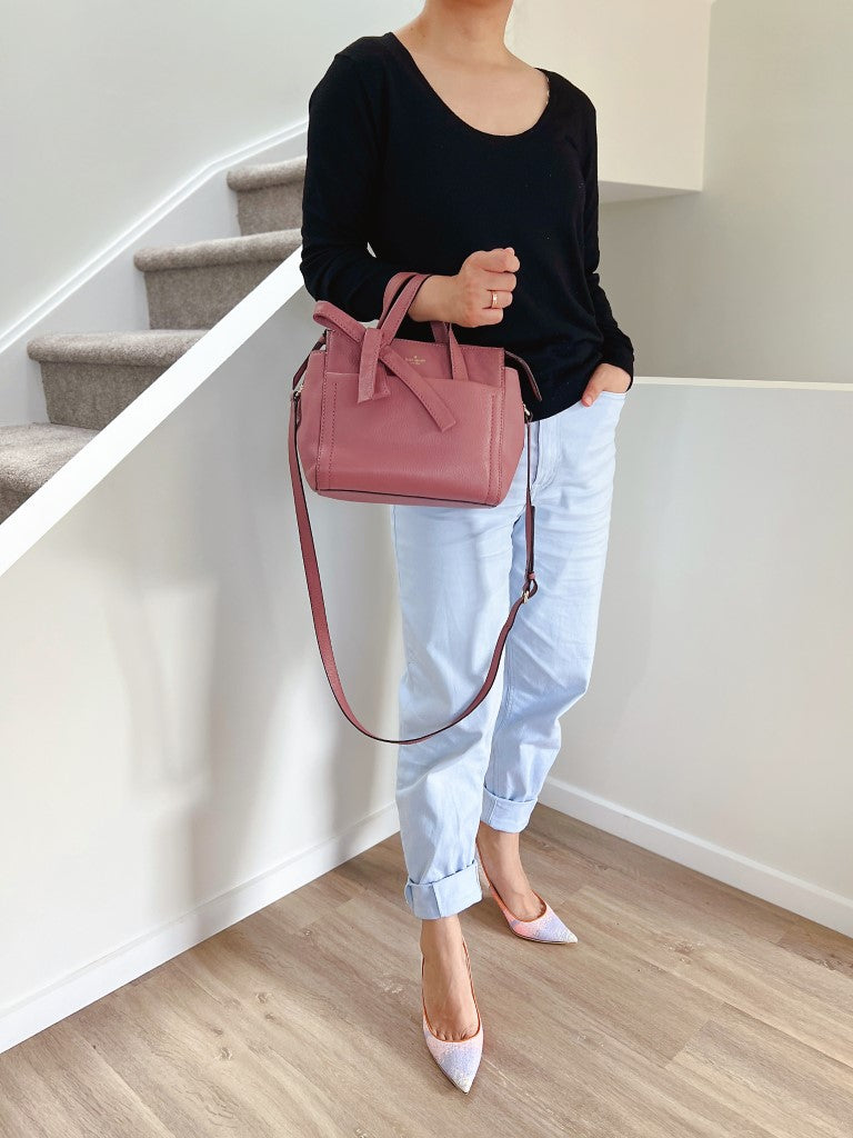 Kate Spade Rose Leather Bow Detail 2 Way Shoulder Bag – Luxury Trade