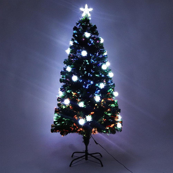 Bostin Life Jingle Jollys 1.5M 5Ft Led Christmas Tree Optic Fibre Xmas Multi Colour Lights Occasions