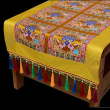 Load image into Gallery viewer, Tibetan-style folk wind tablecloth custom retro long table tea tablecloth Buddha hall decoration for tablecloth Buddha tablecloth