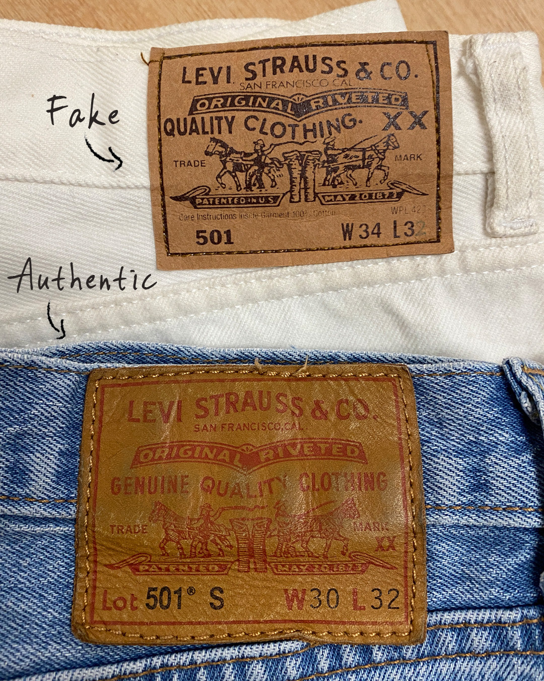 How to recognize whether a garment is real or is fake