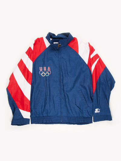 Starter 1996 USA Olympic Jacket Navy / Red / White Size XXL