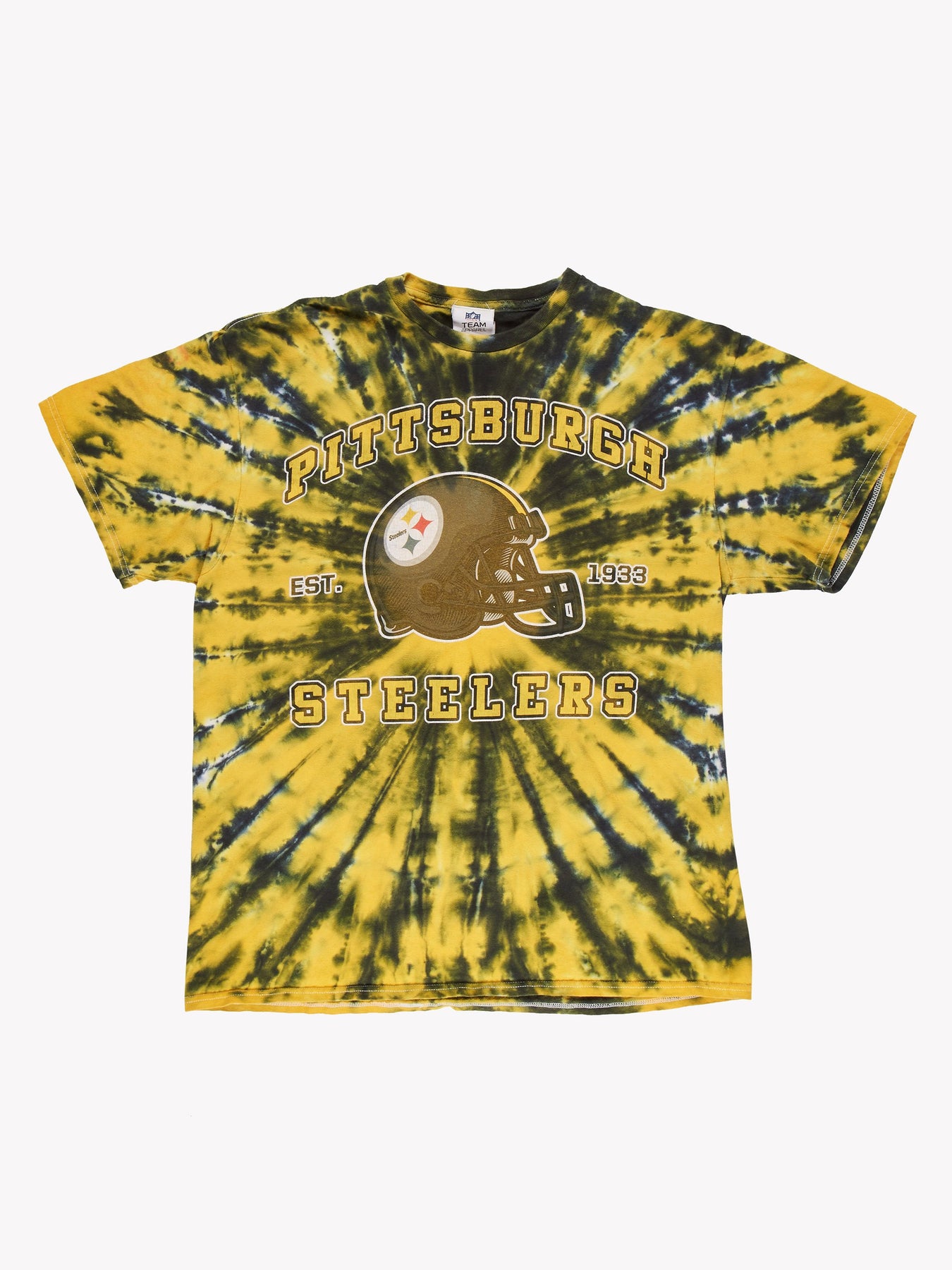 Youth Black Pittsburgh Steelers Pennant Tie-Dye T-Shirt