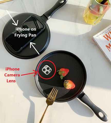An innovative iPhone case with a camera lens.