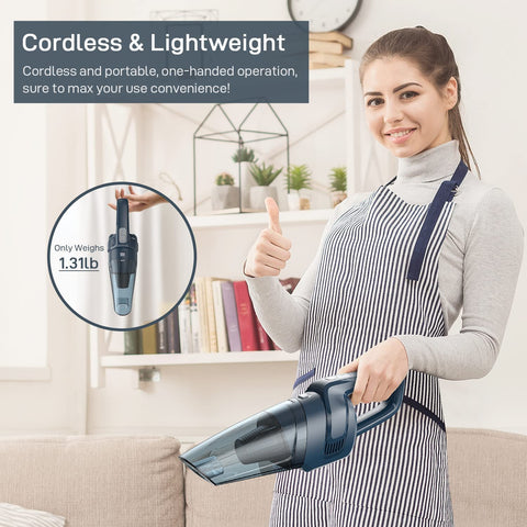 Cordless design: Enjoy the freedom of portability and convenience