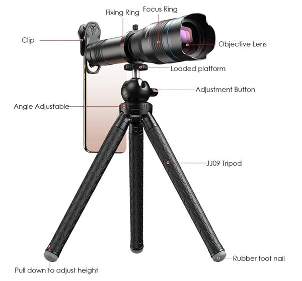 Portable Yet Great Telescope ! Perfect Gift for Your Loved Ones ! Enjoy the magnified 60X zoom for both astronomy and wildlife (birds, animals and more)