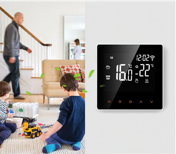 Safe to use an EcoSave thermostat for a family with children playing in the living room.
