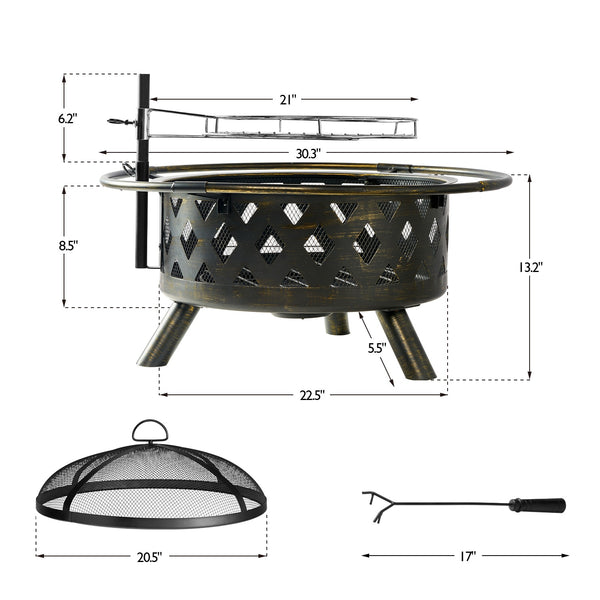 2-In-1 BBQ Grill Fire Pit - Embrace the outdoor spirit and a lifestyle-first philosophy