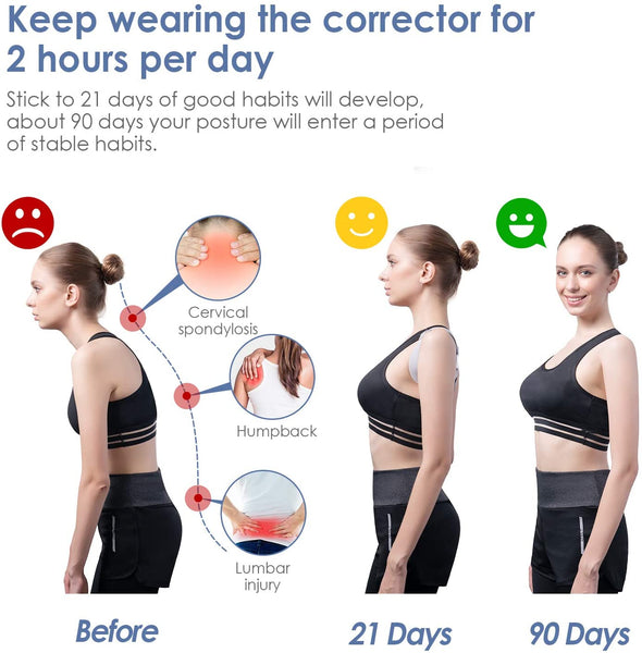 Wear the spine corrector to improve posture and relieve neck, back and lumbar pain.