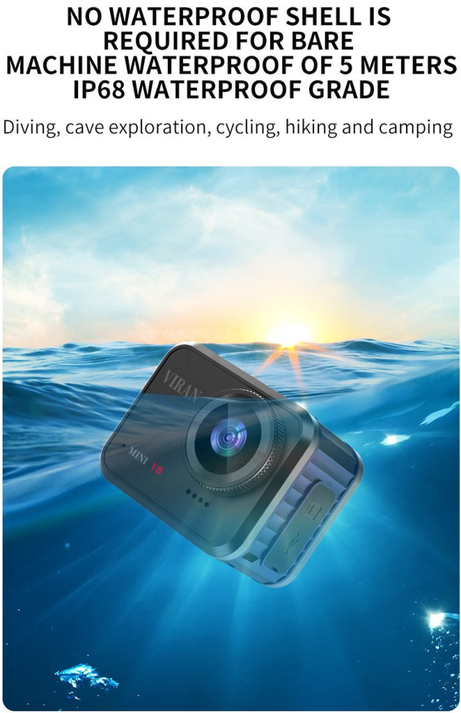 This 4K action camera is perfect for adventure enthusiasts. It is an underwater camera with a machine waterproof feature, allowing you to capture stunning footage and photos without the need for a waterproof shell