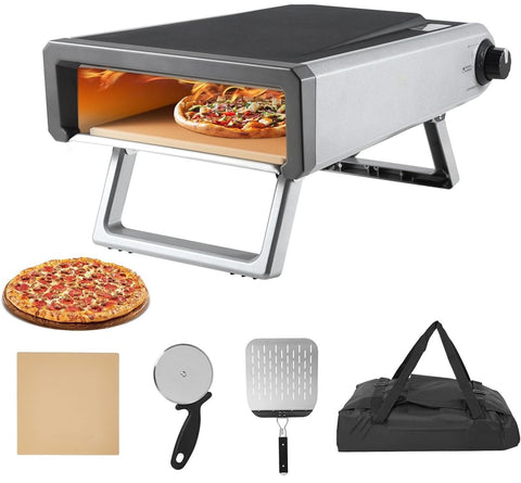 Portable Pizza Oven for outdoor activities with its accessories.