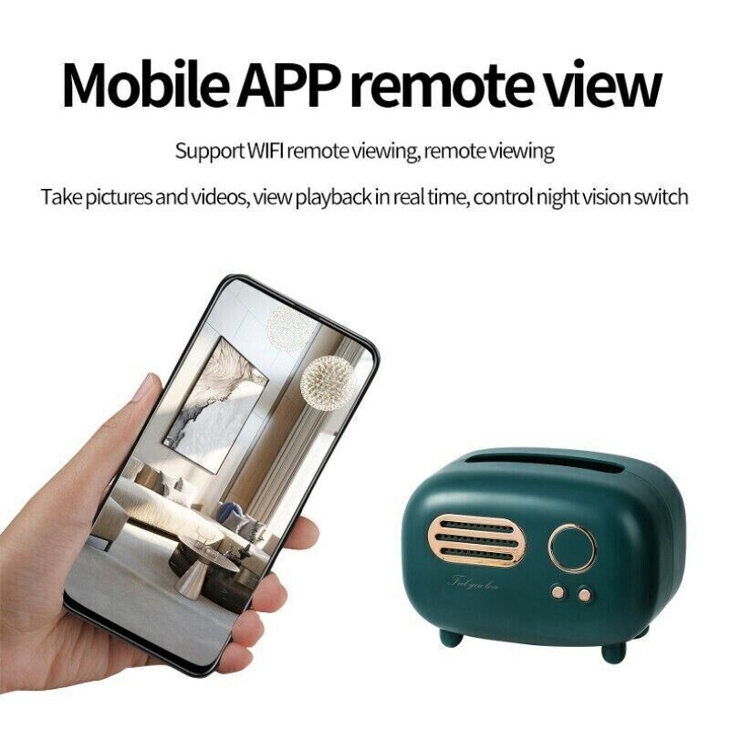 Smart device camera with Tissue Box SpyCam mobile app remote viewing capability.