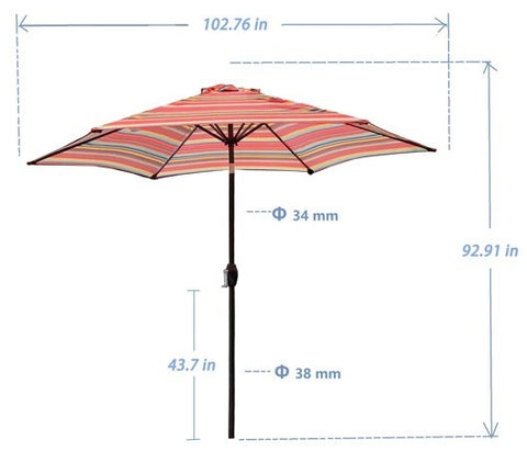 patterned patio umbrella | multi colored patio umbrellas | colorful patio umbrella | rainbow patio umbrellas | multi colored umbrellas