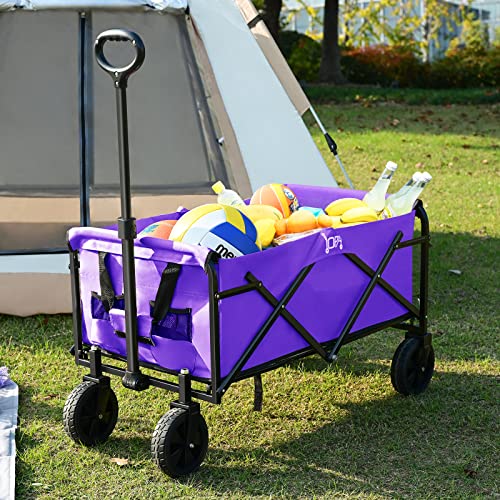 A large-capacity wagon filled with a plethora of toys.