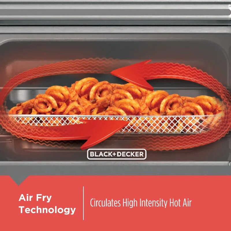 Enjoy guilt-free fried foods with the Black & Decker air fryer. This versatile air fry oven is perfect for cooking all your favorite fried foods without the excess oil.