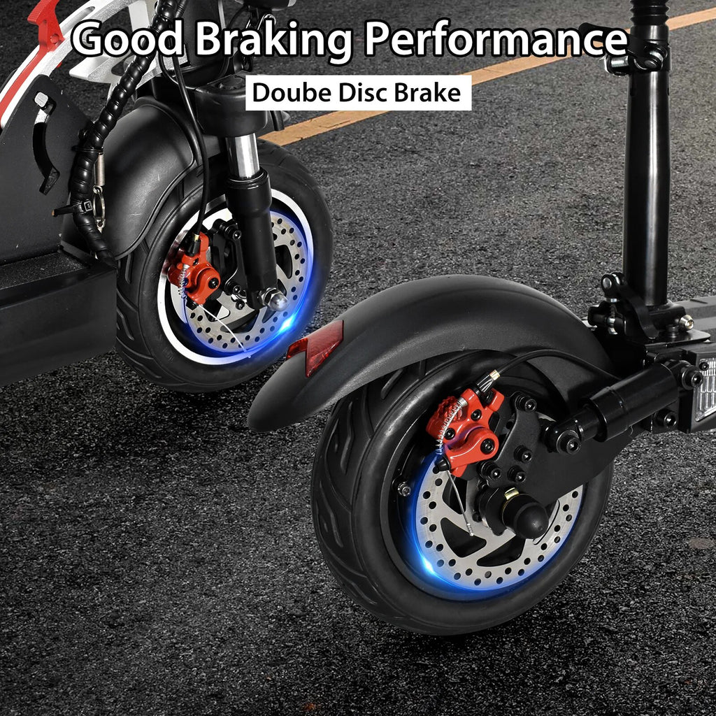 A commuter electric scooter with good braking performance.