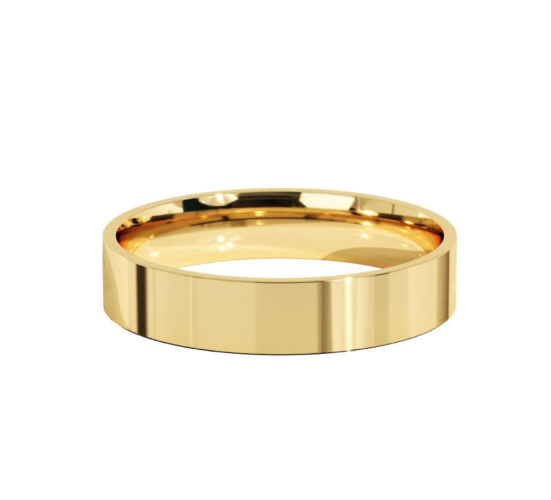 yellow gold classic polished wedding band