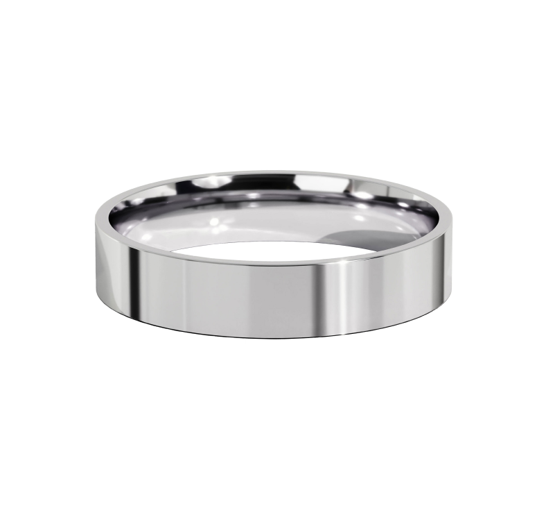 white gold classic polished wedding band