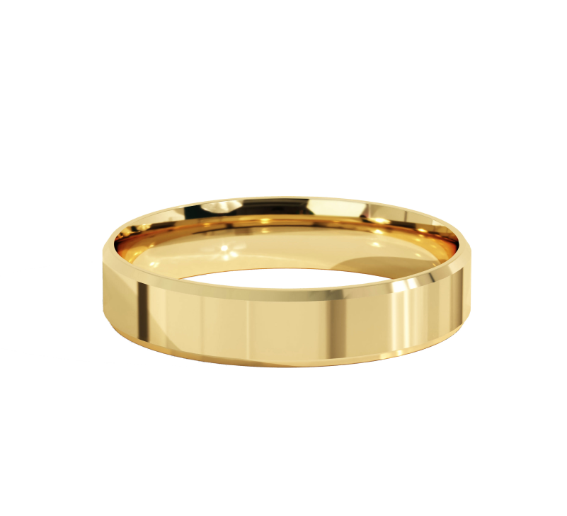 yellow gold classic polished wedding band