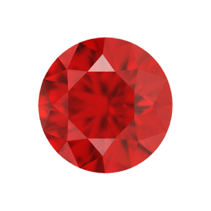 Ruby round cut birthstone