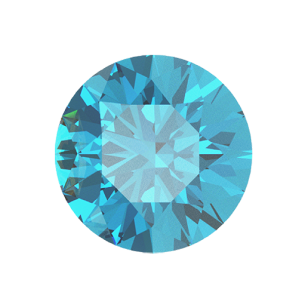 Blue Topaz round cut birthstone